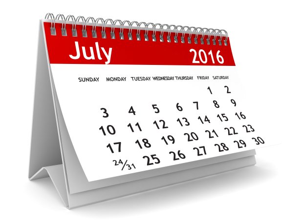 2016年7月日历图片下载