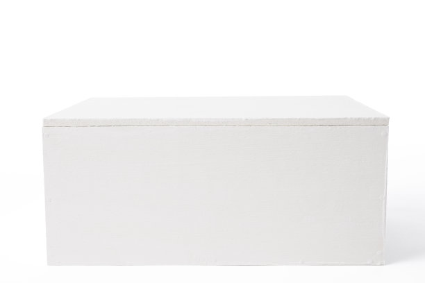 孤立的木制白色空白盒子在白色背景图片下载