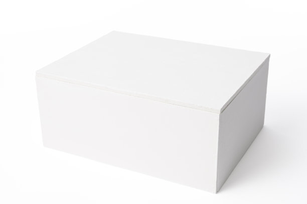 孤立的木制白色空白盒子在白色背景图片下载