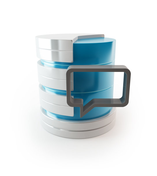 带有语音气泡的3D服务器-数据库图片下载