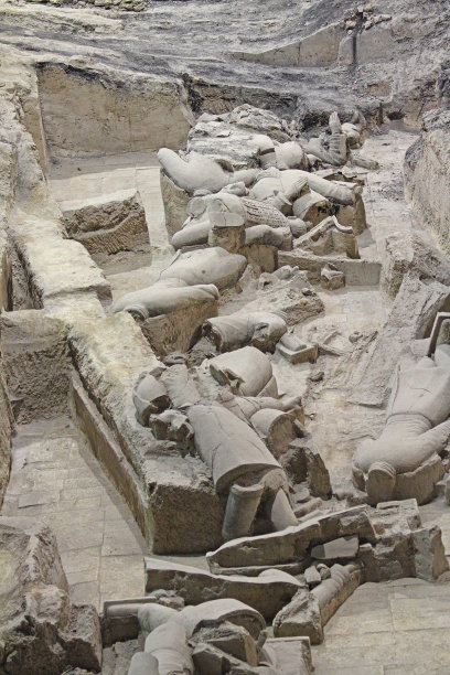 秦始皇陵兵马俑遗址素材图片