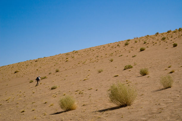 徒步旅行的沙丘图片下载
