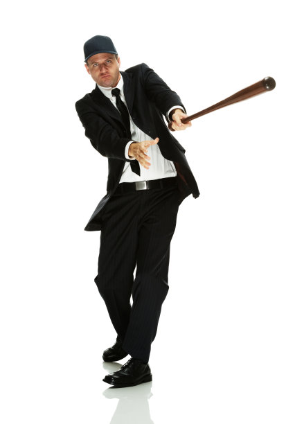 商人与棒球棒的行动图片下载