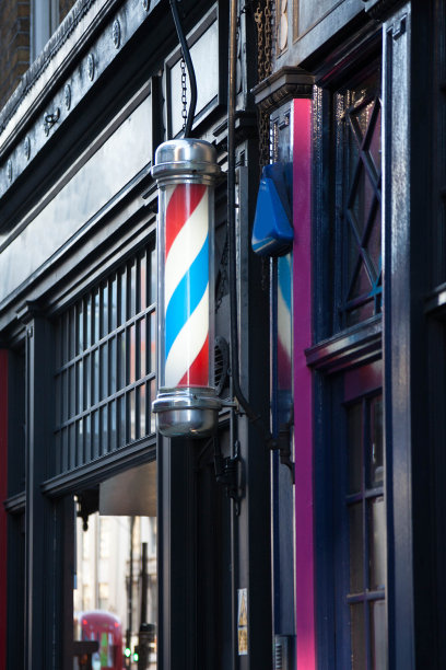 老式理发店杆图片下载