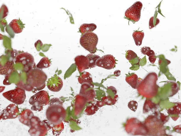 草莓飞行图片下载