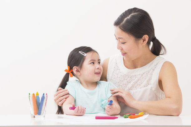 中国母亲和女儿着色图片下载