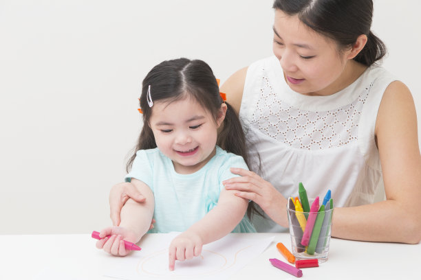 中国母亲和女儿着色图片下载