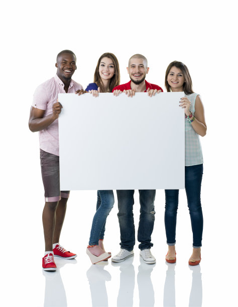 多民族的人与空白图片下载