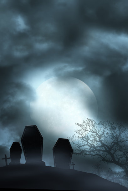 万圣节的墓地图片下载