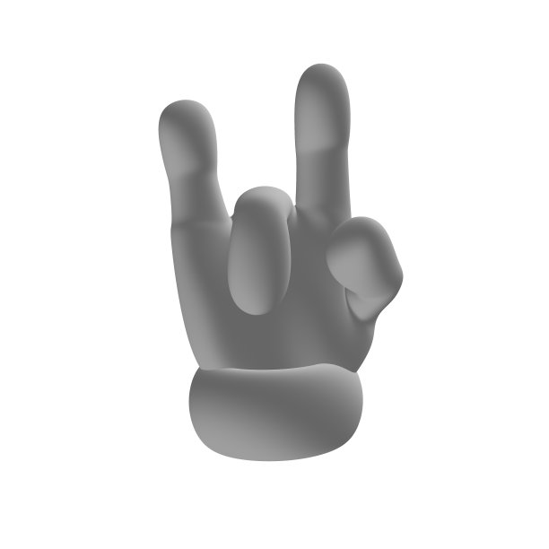 3D卡通手形喇叭标志图片下载