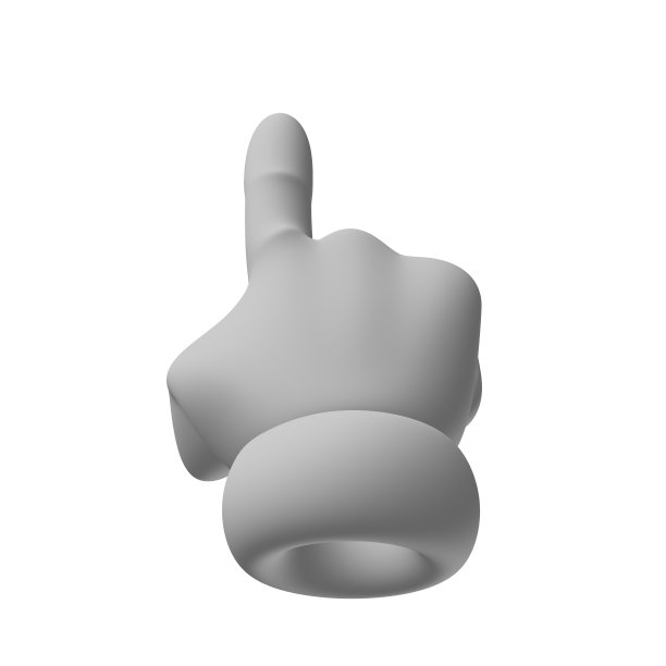 3D卡通手的形状指向图片下载