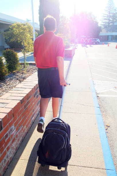 回学校的男孩图片下载