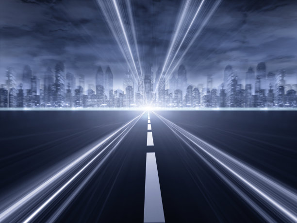 城市公路夜间交通图片下载