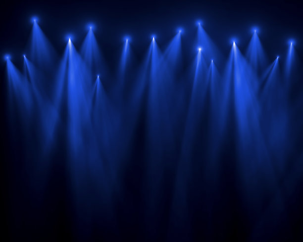 蓝色的舞台聚光灯图片下载