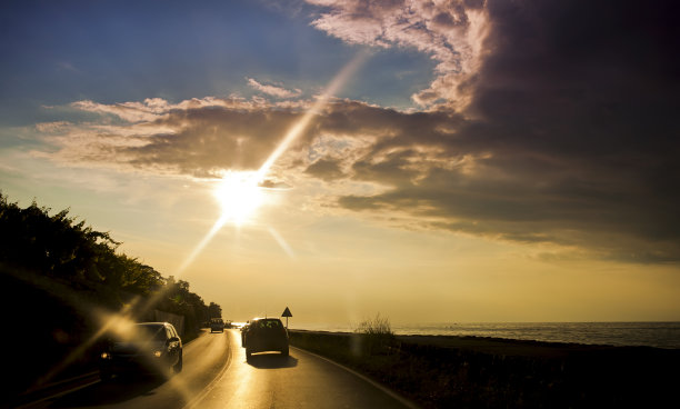 路上的日落图片下载