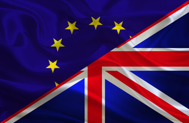 欧盟和英国国旗图片下载
