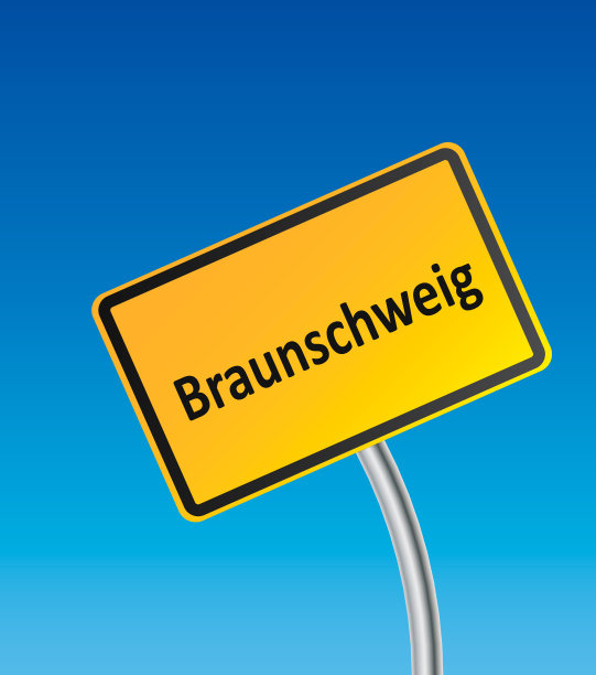 弯曲的德国城市标识图片下载