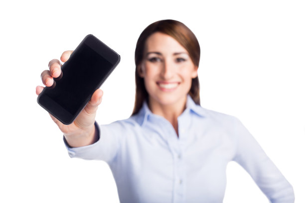 商务女性展示手机图片下载