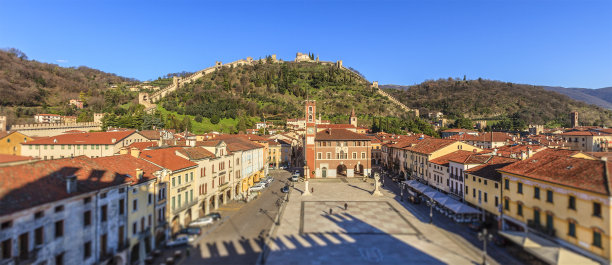 Marostica，国际象棋广场——意大利图片下载