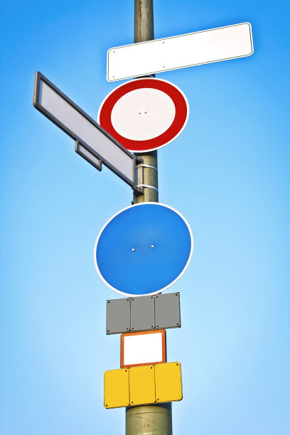 空白的路标图片下载