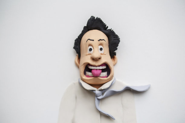 令人惊讶的表情，手工泥人素材图片