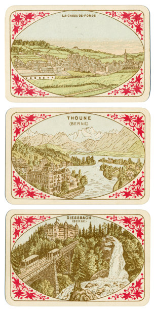 播放瑞士卡片1880年La Chaux de Fonds toune giesbach图片下载
