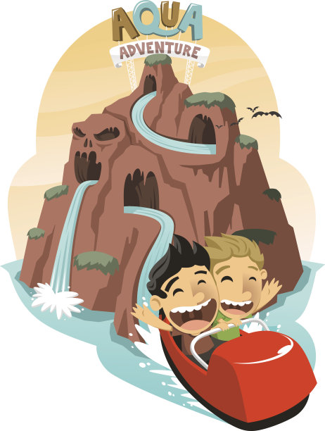 水上过山车游乐园素材图片