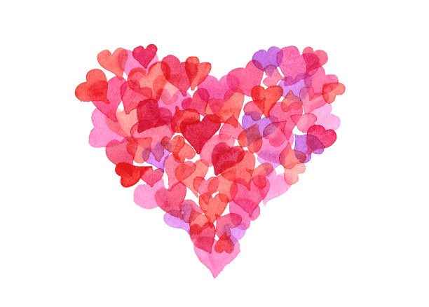 情人节快乐，心做成的心图片下载