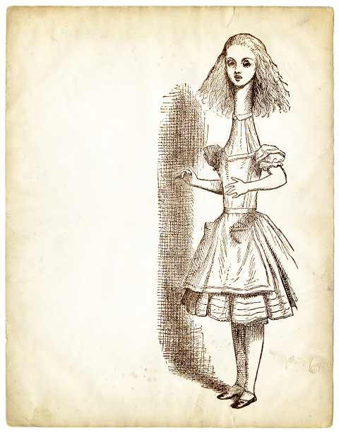 雕刻爱丽丝梦游仙境图片下载