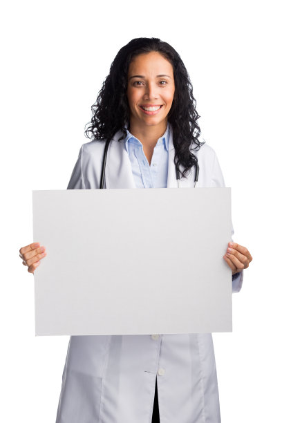 举着牌子的女医生图片下载