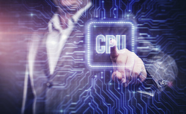 商人与现代计算机接口工作图片下载