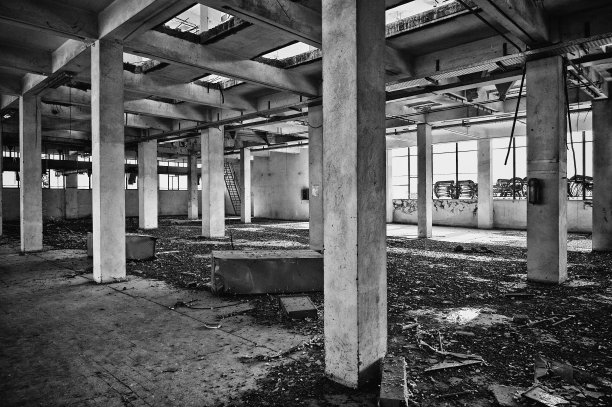 废弃的旧厂房图片下载