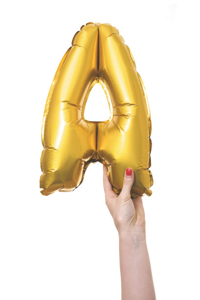黄金气球充气字母A图片下载