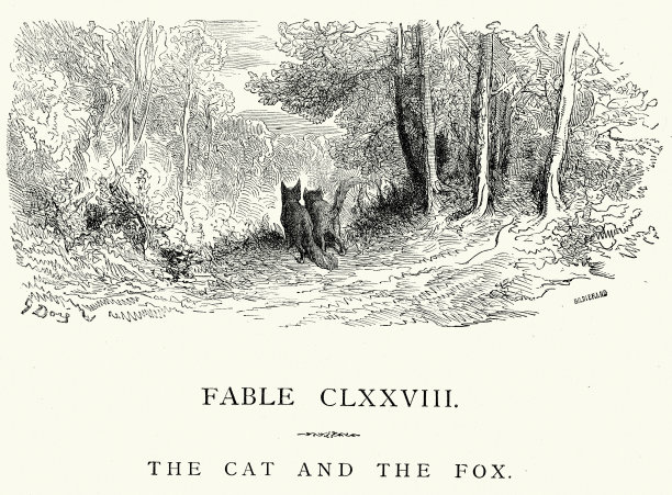 拉封丹的寓言-猫和狐狸图片下载