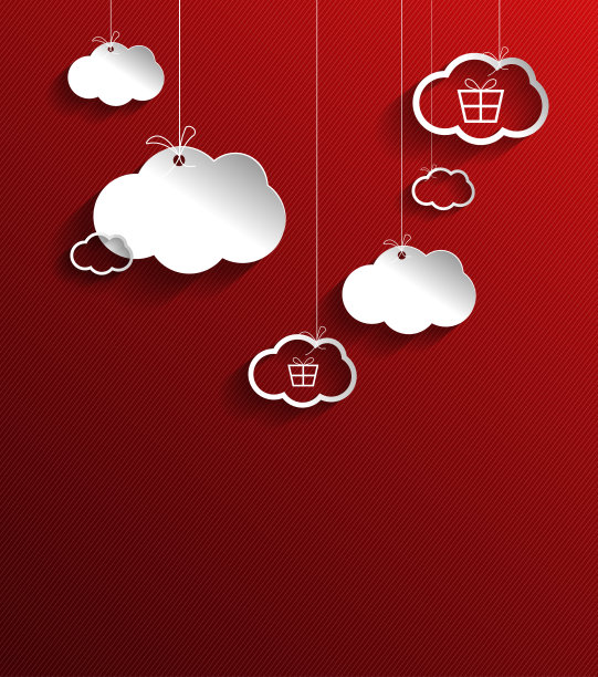 白色的云在栗色的背景图片下载