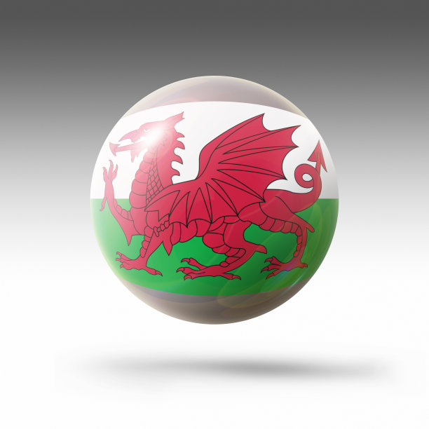 威尔士的国旗泡泡。图片下载