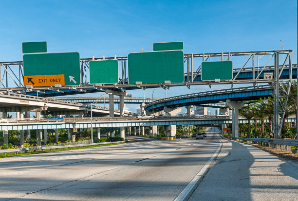 空白的高速公路标志图片下载