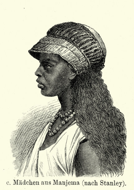 19世纪的非洲-女孩的Manyema人图片下载