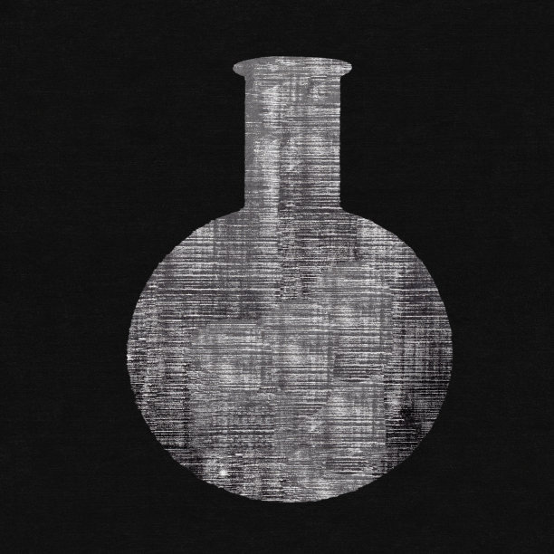 黑板背景上的化学烧瓶图片下载