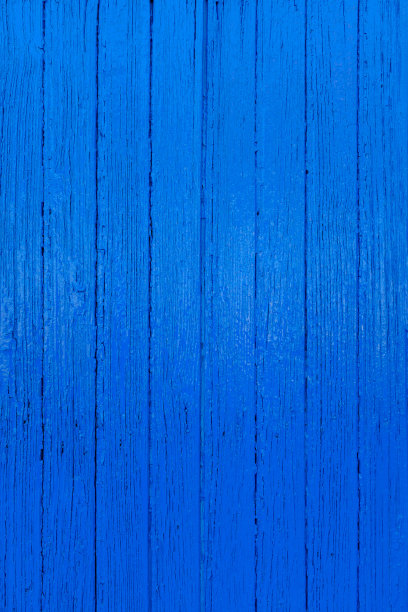 旧木料上新的蓝色油漆。图片下载