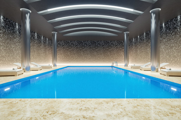 豪华的室内游泳池图片下载