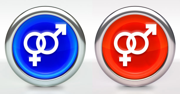 按钮上的一对图标与金属环图片下载