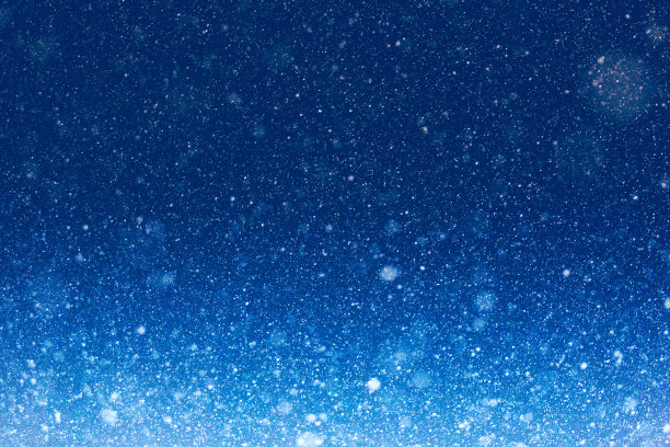 下雪的蓝色冬夜背景素材图片