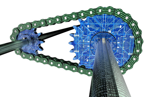 数字计算机区块链隔离白色图片下载