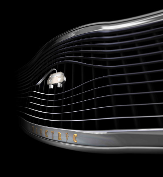 泛光灯中的电动汽车格栅图片下载