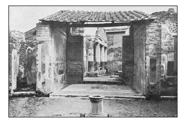 意大利古董点印照片：坎帕尼亚，庞贝遗址图片下载