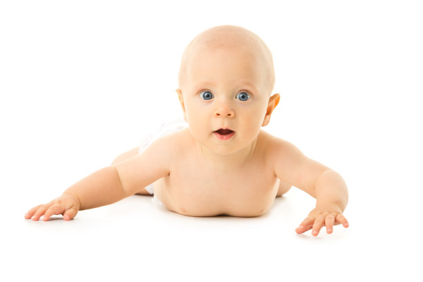 小婴儿孤立在白色图片下载