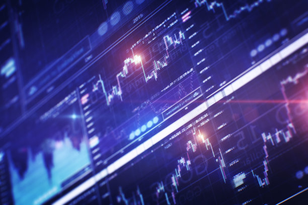 财务图表在数字显示素材图片