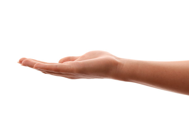 年轻女子美丽的张开的手图片下载