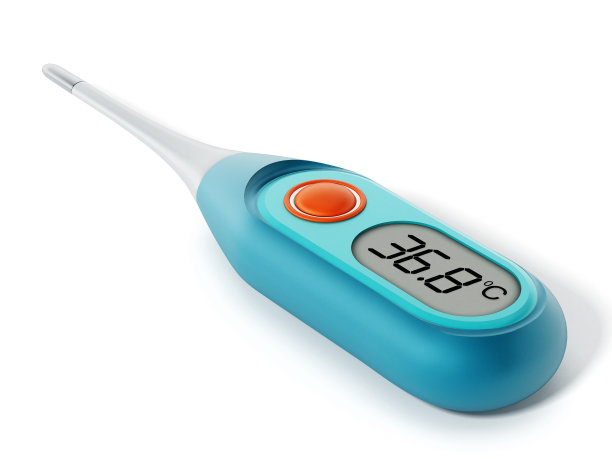 数字温度计隔离在白色图片下载